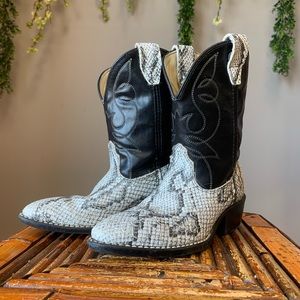 Snakeskin western boots